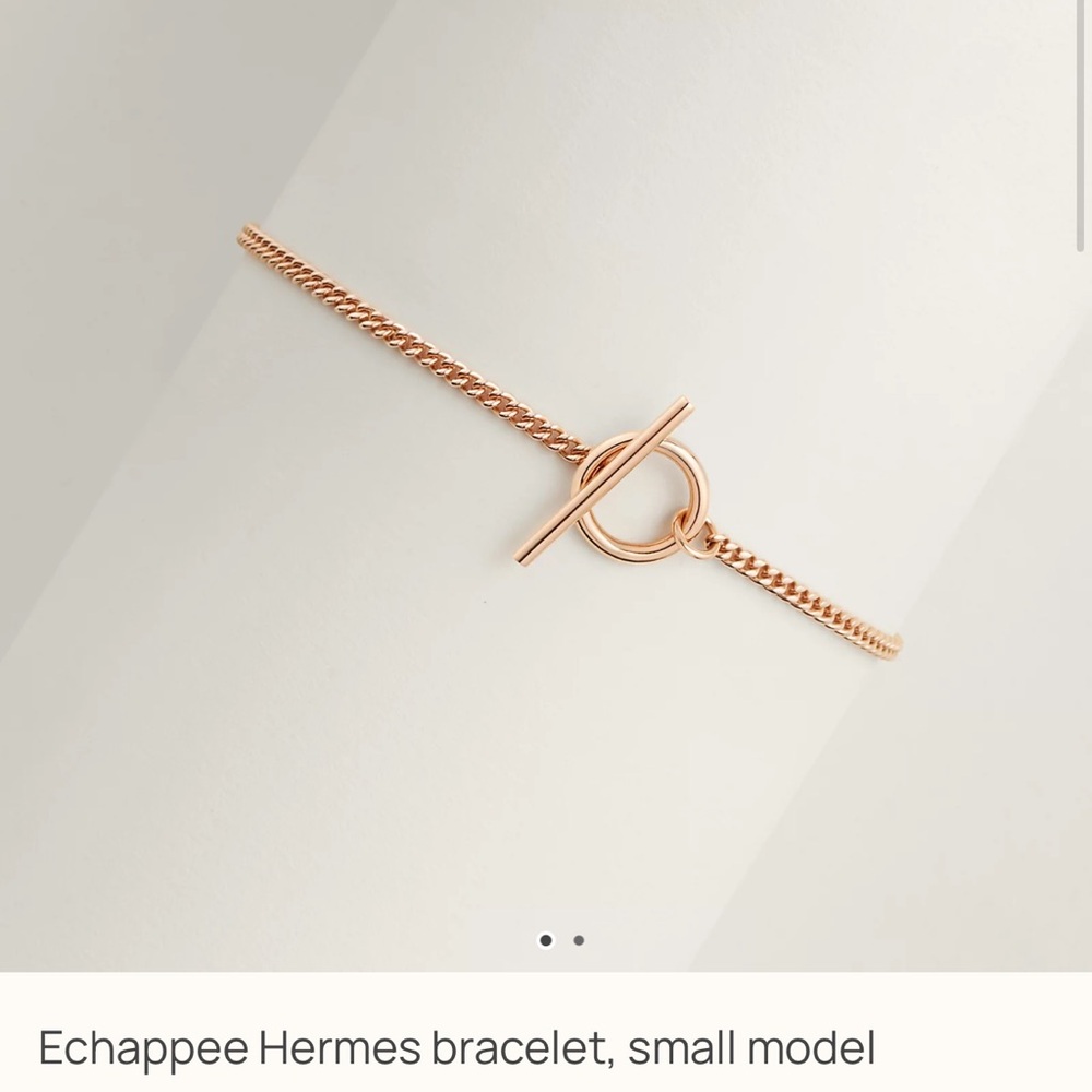 Hermes Echappee Bracelet in Solid Rose Gold